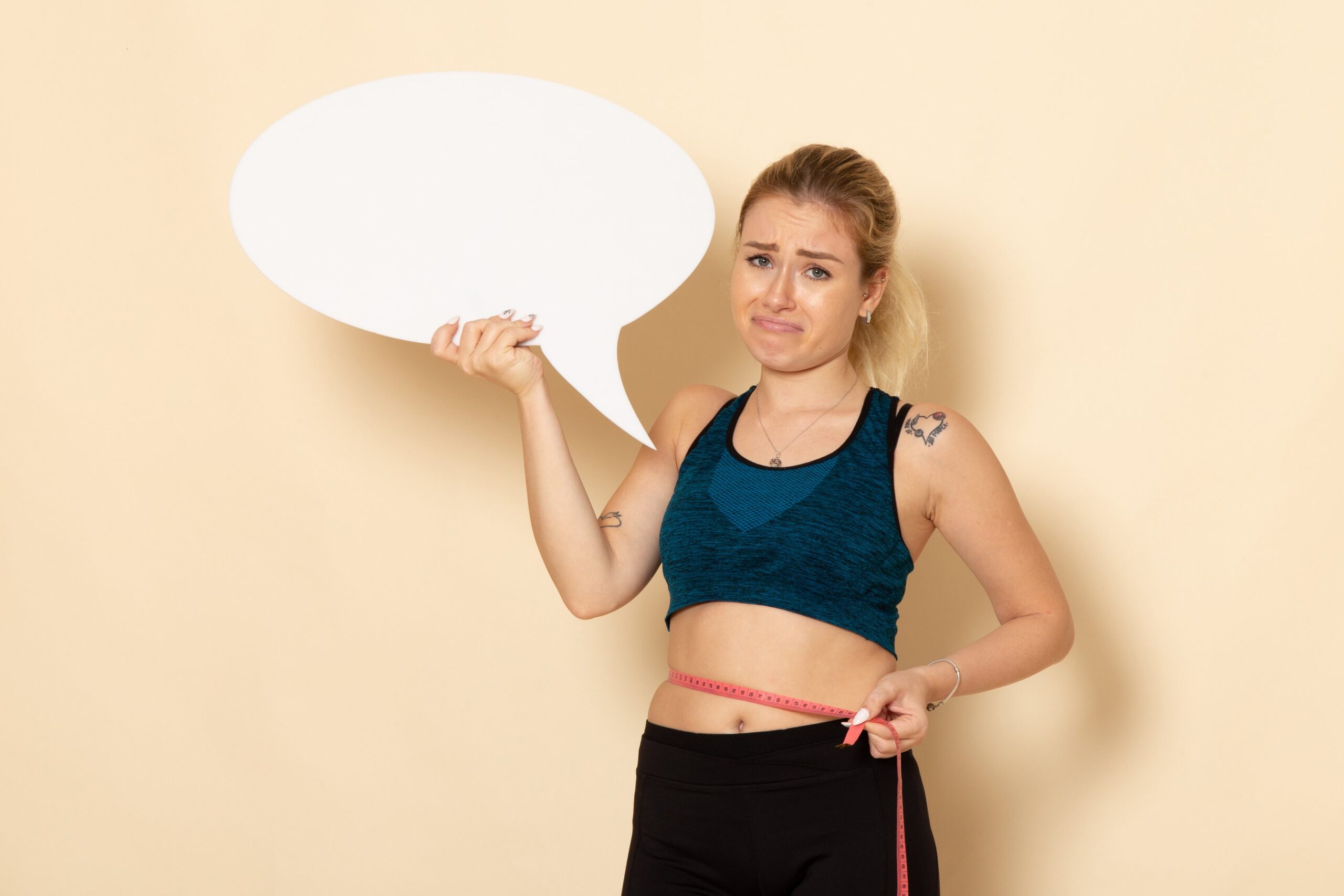 A girl is worried for her increasing weight.