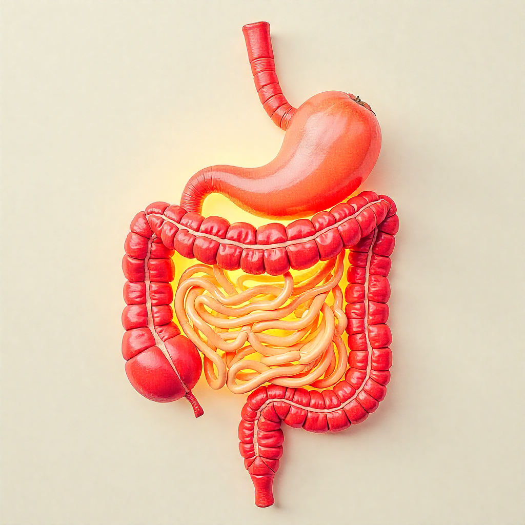 What are the common Gut Health Problems? 2 Human digestive system illustrating common gut health problems.